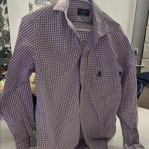 Psycho Bunny Lavender Checkered Men's Shirt